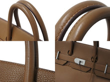 Load image into Gallery viewer, 極美品 HERMES エルメス ボストンバッグ オータクロア 50 □P刻印 トゴ ブラウン系 マットシルバー金具 中古 56539