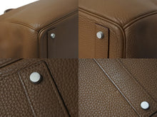 Load image into Gallery viewer, 極美品 HERMES エルメス ボストンバッグ オータクロア 50 □P刻印 トゴ ブラウン系 マットシルバー金具 中古 56539