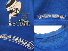 画像をギャラリービューアに読み込む, CHROME HEARTS クロムハーツ MATTY BOY マッティ ボーイ Tシャツ 半袖 ブルー 2990-304-6063 良品 中古 56566