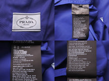 画像をギャラリービューアに読み込む, 極美品 PRADA プラダ ジャケット ナイロンジャケット 三角ロゴ ブルー シルバー 金具 サイズ38 291755 中古 56572