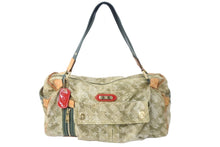 画像をギャラリービューアに読み込む, LOUIS VUITTON ルイヴィトン モノグラモフラージュ リス ボストンバッグ カーキ 村上隆 デニム 08AW M95771 中古 56583