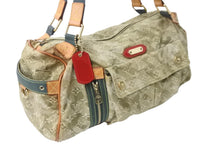 画像をギャラリービューアに読み込む, LOUIS VUITTON ルイヴィトン モノグラモフラージュ リス ボストンバッグ カーキ 村上隆 デニム 08AW M95771 中古 56583