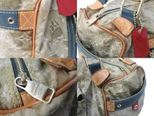 画像をギャラリービューアに読み込む, LOUIS VUITTON ルイヴィトン モノグラモフラージュ リス ボストンバッグ カーキ 村上隆 デニム 08AW M95771 中古 56583