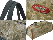 画像をギャラリービューアに読み込む, LOUIS VUITTON ルイヴィトン モノグラモフラージュ リス ボストンバッグ カーキ 村上隆 デニム 08AW M95771 中古 56583