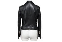 Load image into Gallery viewer, CHROME HEARTS クロムハーツ ライダースジャケット JJディーン ダガー レザー シルバー サイズS 美品 中古 56593