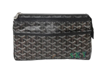 画像をギャラリービューアに読み込む, GOYARD ゴヤール ポーチ クラッチバッグ ミロワールPM PVCコーティングキャンバス ブラウン シルバー金具 美品 中古 56602