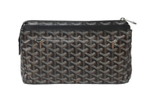 画像をギャラリービューアに読み込む, GOYARD ゴヤール ポーチ クラッチバッグ ミロワールPM PVCコーティングキャンバス ブラウン シルバー金具 美品 中古 56602