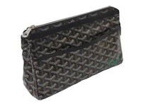 画像をギャラリービューアに読み込む, GOYARD ゴヤール ポーチ クラッチバッグ ミロワールPM PVCコーティングキャンバス ブラウン シルバー金具 美品 中古 56602