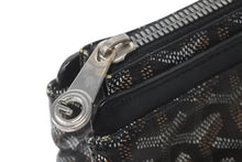 画像をギャラリービューアに読み込む, GOYARD ゴヤール ポーチ クラッチバッグ ミロワールPM PVCコーティングキャンバス ブラウン シルバー金具 美品 中古 56602