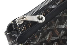 画像をギャラリービューアに読み込む, GOYARD ゴヤール ポーチ クラッチバッグ ミロワールPM PVCコーティングキャンバス ブラウン シルバー金具 美品 中古 56602