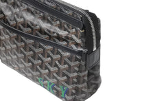 画像をギャラリービューアに読み込む, GOYARD ゴヤール ポーチ クラッチバッグ ミロワールPM PVCコーティングキャンバス ブラウン シルバー金具 美品 中古 56602