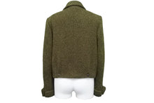 画像をギャラリービューアに読み込む, CHANEL シャネル ダブルジャケット ツイードジャケット P09216V05806 size38 97A グリーン 美品 中古 56615