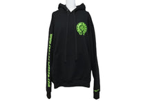 Load image into Gallery viewer, CHROME HEARTS クロムハーツ パーカー チャリティCHプラスレザーパッチプルオーバーパーカー グリーン レザー 中古 56618