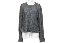 Load image into Gallery viewer, SEE BY CHLOE シーバイクロエ ニット セーター グレー ブラック コットン ウール サイズ36 S5HJH02-S5H099 美品 中古 56636