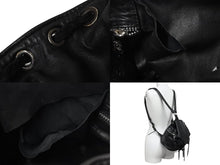 画像をギャラリービューアに読み込む, CHROME HEARTS クロムハーツ BSフレア リュック レザー シルバー925 ブラック バックパック 鞄 カバン 中古 56681