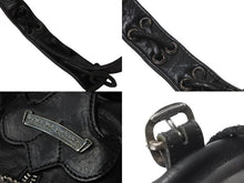 画像をギャラリービューアに読み込む, CHROME HEARTS クロムハーツ BSフレア リュック レザー シルバー925 ブラック バックパック 鞄 カバン 中古 56681