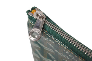 GOYARD ゴヤール ヘリンボーン柄 セナMM クラッチバッグ グリーン PVC