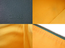画像をギャラリービューアに読み込む, GOYARD ゴヤール ヘリンボーン柄 セナMM クラッチバッグ グリーン PVC 82273893 鞄 ロゴ シルバー金具 美品 中古 56687