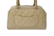 画像をギャラリービューアに読み込む, CHANEL シャネル マトラッセ キャビアスキン ミニ ボストンバッグ 8番台 ベージュ ココマーク ハンドバッグ 鞄 美品 中古 56701