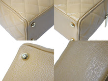 画像をギャラリービューアに読み込む, CHANEL シャネル マトラッセ キャビアスキン ミニ ボストンバッグ 8番台 ベージュ ココマーク ハンドバッグ 鞄 美品 中古 56701