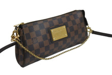 画像をギャラリービューアに読み込む, LOUIS VUITTON ルイヴィトン ショルダーバッグ N55213 エヴァ ダミエ ブラウン ゴールド金具 美品 中古 56705