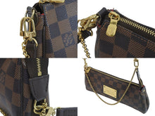画像をギャラリービューアに読み込む, LOUIS VUITTON ルイヴィトン ショルダーバッグ N55213 エヴァ ダミエ ブラウン ゴールド金具 美品 中古 56705