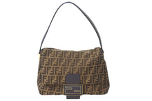 画像をギャラリービューアに読み込む, FENDI フェンディ ズッカ柄 ビッグマンマバケット ショルダーバッグ ワンショルダー ブラウン 8BR638-G1E 美品 中古 56707