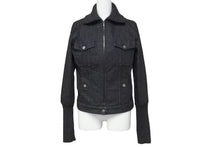 画像をギャラリービューアに読み込む, CHANEL シャネル ジャケット デニムジャケット ジージャン ニット CCマーク ココマーク 03A P21732W03184 美品 中古 56713
