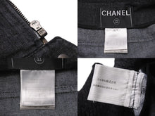 画像をギャラリービューアに読み込む, CHANEL シャネル ジャケット デニムジャケット ジージャン ニット CCマーク ココマーク 03A P21732W03184 美品 中古 56713
