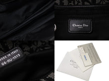 Load image into Gallery viewer, Christian Dior クリスチャンディオール ハンドバッグ トロッター サドルバッグ ネイビー 06-RU-1015 シルバー金具 美品 中古 56717