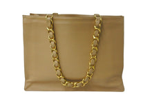 Load image into Gallery viewer, CHANEL シャネル レザー チェーン トートバッグ 3番台 ベージュ ココマーク ロゴ カバン 鞄 肩掛け ゴールド金具 良品 中古 56721