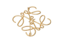 画像をギャラリービューアに読み込む, LOEWE ロエベ アナグラム ブローチ アクセサリー 111.25.020 ゴールド 美品 中古 56746