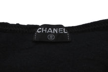 画像をギャラリービューアに読み込む, CHANEL シャネル 半袖Ｔシャツ ココマーク ベロア チビT ブラック ショート丈 サイズ40 96P 美品 中古 56763