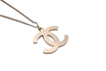 画像をギャラリービューアに読み込む, CHANEL シャネル ネックレス ココマーク B13P刻印 スクエア ラインストーン シャンパンゴールド 美品 中古 56765