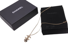 画像をギャラリービューアに読み込む, 極美品 CHANEL シャネル ネックレス B19刻印 ココマーク ぶら下がり ボール ラインストーン ゴールド ブラック 中古 56766