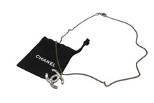 画像をギャラリービューアに読み込む, CHANEL シャネル ネックレス ココマーク 刻印不鮮明 シルバー ラインストーン ラメ リバーシブル 美品 中古 56768