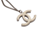 画像をギャラリービューアに読み込む, CHANEL シャネル ネックレス ココマーク 刻印不鮮明 シルバー ラインストーン ラメ リバーシブル 美品 中古 56768