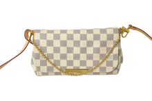 画像をギャラリービューアに読み込む, 新品同様 LOUIS VUITTON ルイヴィトン ショルダーバッグ フェイボリットPM ダミエ・アズール N41277 ゴールド金具 中古 56784