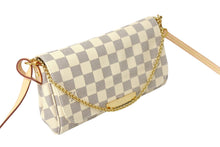 画像をギャラリービューアに読み込む, 新品同様 LOUIS VUITTON ルイヴィトン ショルダーバッグ フェイボリットPM ダミエ・アズール N41277 ゴールド金具 中古 56784