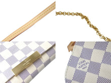 画像をギャラリービューアに読み込む, 新品同様 LOUIS VUITTON ルイヴィトン ショルダーバッグ フェイボリットPM ダミエ・アズール N41277 ゴールド金具 中古 56784
