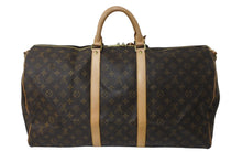 画像をギャラリービューアに読み込む, 極美品 LOUIS VUITTON ルイヴィトン ボストンバッグ キーポル・バンドリエール 55 モノグラム M41414 ゴールド金具 中古 56788