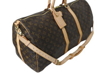 画像をギャラリービューアに読み込む, 極美品 LOUIS VUITTON ルイヴィトン ボストンバッグ キーポル・バンドリエール 55 モノグラム M41414 ゴールド金具 中古 56788