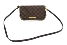 画像をギャラリービューアに読み込む, 極美品 LOUIS VUITTON ルイヴィトン ショルダーバッグ フェイボリットPM ダミエ M40717 ブラウン ゴールド金具 中古 56792
