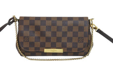 画像をギャラリービューアに読み込む, 極美品 LOUIS VUITTON ルイヴィトン ショルダーバッグ フェイボリットPM ダミエ M40717 ブラウン ゴールド金具 中古 56792