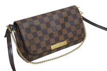 画像をギャラリービューアに読み込む, 極美品 LOUIS VUITTON ルイヴィトン ショルダーバッグ フェイボリットPM ダミエ M40717 ブラウン ゴールド金具 中古 56792