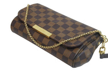 画像をギャラリービューアに読み込む, 極美品 LOUIS VUITTON ルイヴィトン ショルダーバッグ フェイボリットPM ダミエ M40717 ブラウン ゴールド金具 中古 56792