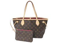 画像をギャラリービューアに読み込む, 極美品 LOUIS VUITTON ルイヴィトン トートバッグ ネヴァーフルPM モノグラム ブラウン M41245 ゴールド金具 中古 56797