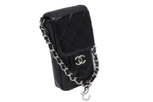 画像をギャラリービューアに読み込む, CHANEL シャネル マトラッセ パテントレザー チェーン ポーチ 13番台 ココマーク ブラック 小物入れ ケース 美品 中古 56810