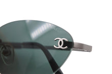 画像をギャラリービューアに読み込む, CHANEL シャネル サングラス ココマーク ブラック シルバー 美品 中古 56811