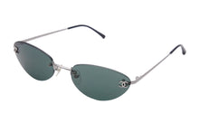 画像をギャラリービューアに読み込む, CHANEL シャネル サングラス ココマーク ブラック シルバー 美品 中古 56811